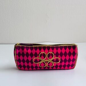 MAC Cosmetics Pink and Black Patterned Women's makeup bag pouch